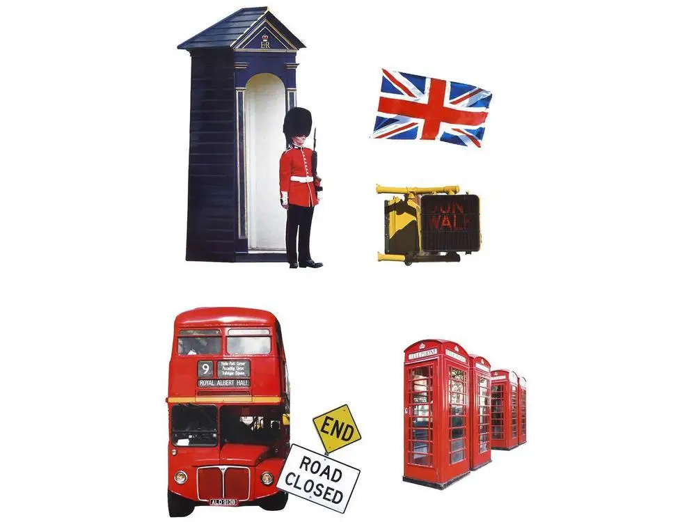 PVC Wall Sticker Adesif London 70x50cm