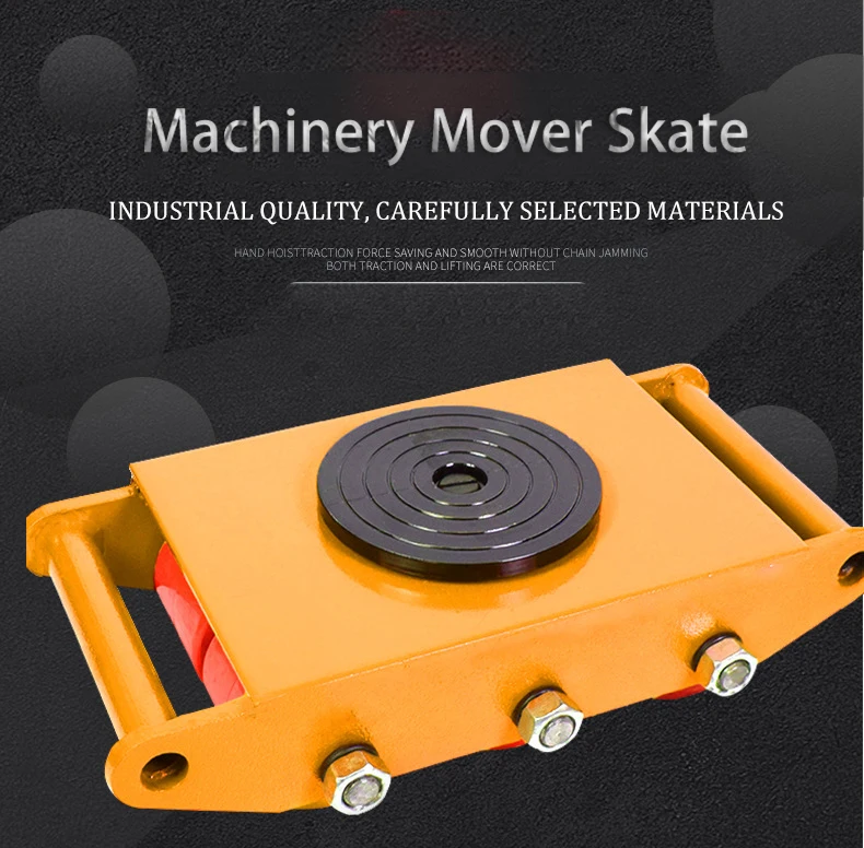 180 Degree Steerable Tank Trolley Skate Machinery Moving Cargo Trolley Skate