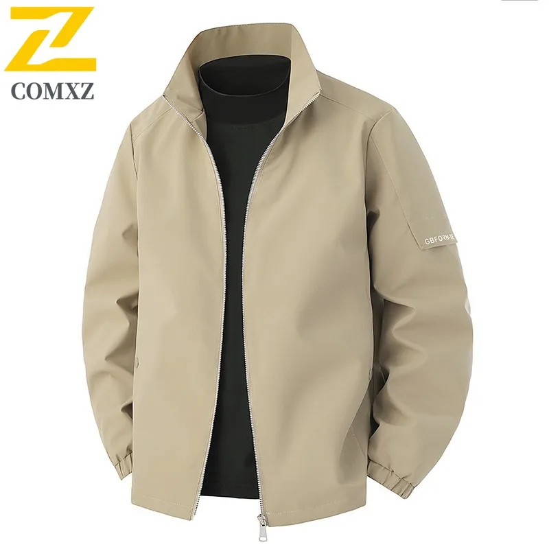 

COMXZ Повседневная базовая куртка для мужчин и женщин, минималистичная легкая модная модная весенне-осенняя верхняя одежда унисекс, пальто большого размера