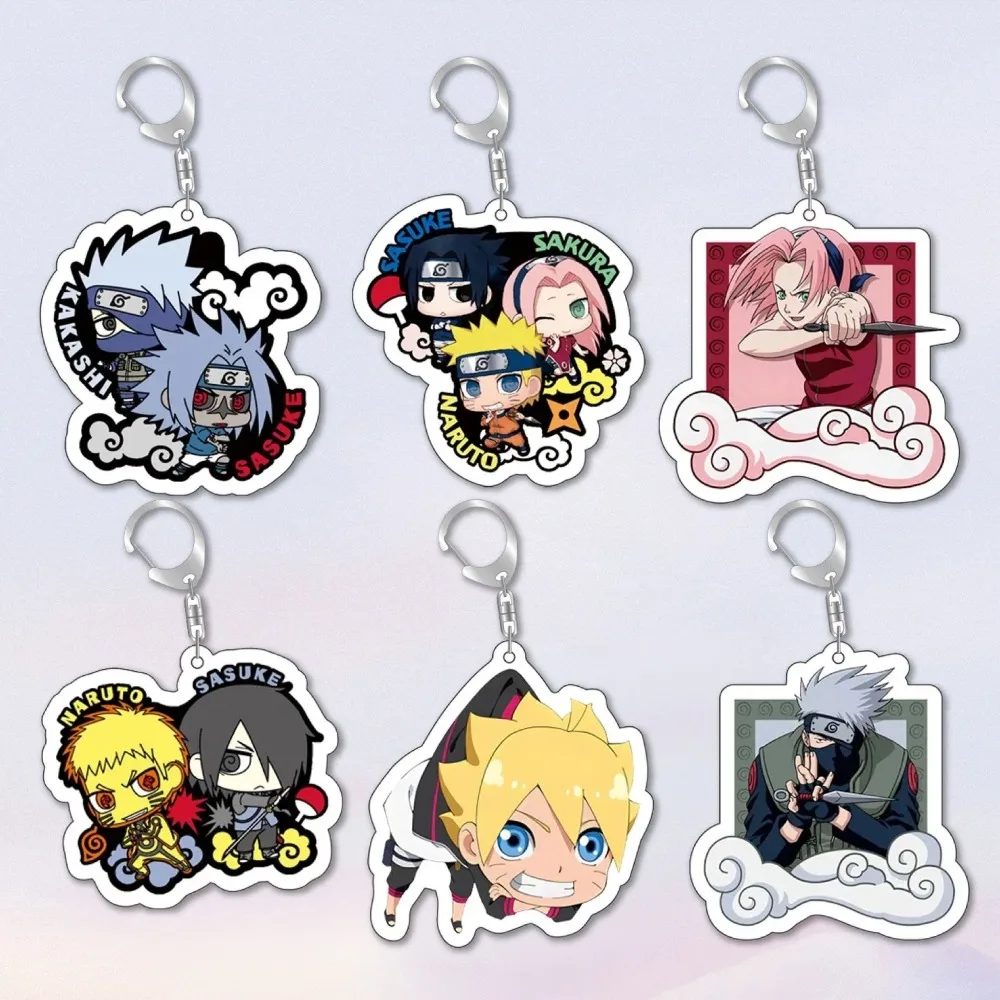 

Diy на заказ аниме Наруто Харуно Сакура фигурка акриловый брелок с героями мультфильмов милый Q версия рюкзак кулон креативные праздничные подарки