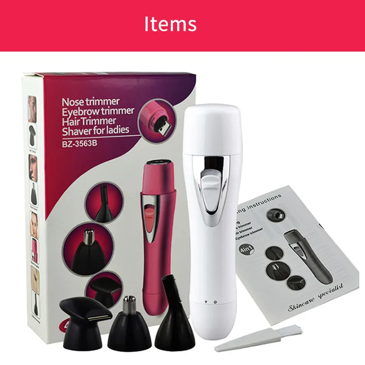 Hot Seller 4 in 1 USB Rechargeable Electric Hair Remover Epilator Waterproof Epilator