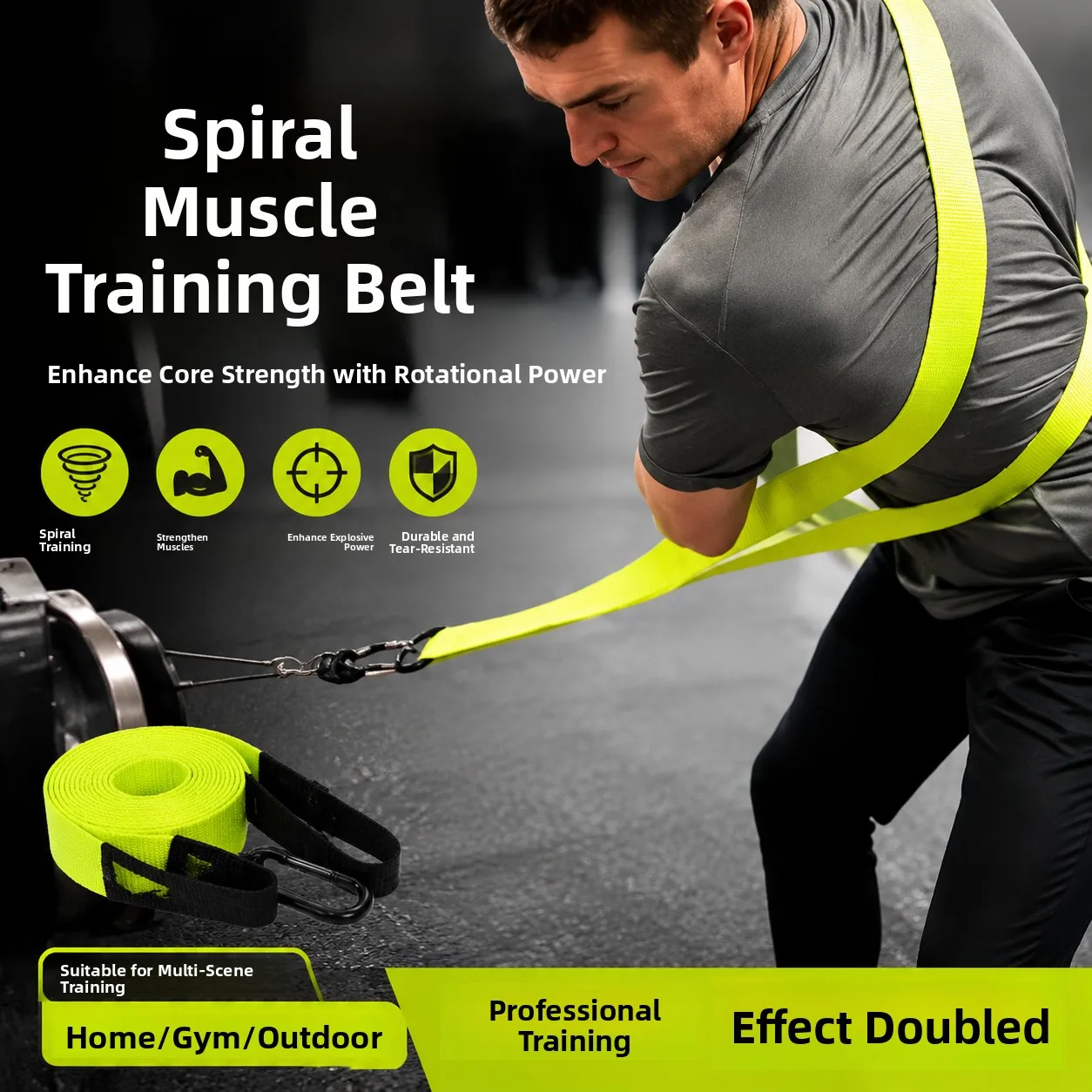 Resistance Band Anatomical Train Muscle Strength Training Golf Exercise Band Fascial Spiral Chain Stretching Yoga Rope - view 3