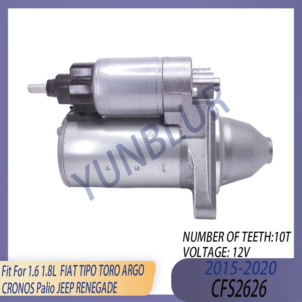 

Engine Parts Bracket Starter Fit 1.6 1.8 L Gas 15-20 356WXE11 10 Teeth 12V For FIAT TIPO TORO ARGO CRONOS Palio JEEP RENEGADE