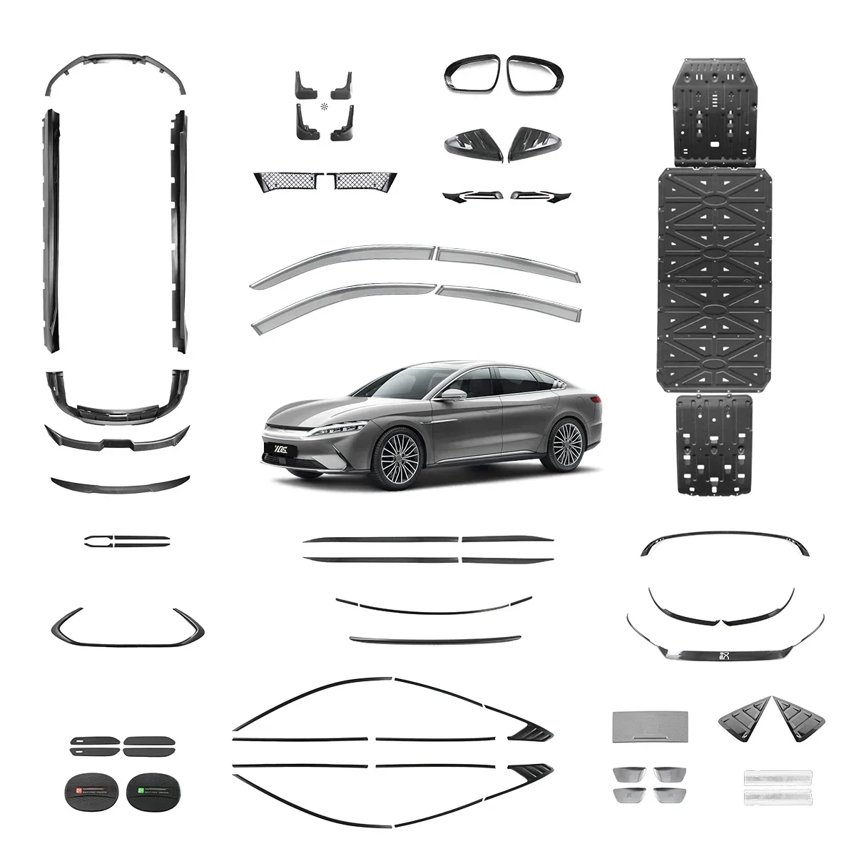 

Universal Suitable For Byd Han Accessory Ev Car PP Plastic Body Kit Side Skirt Protect The Vehicle Body