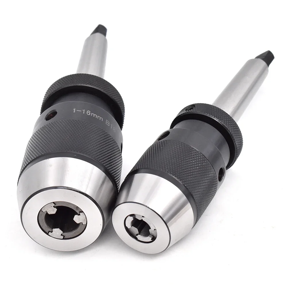 Keyless Drill Chuck B10 B12 B16 B18 tapper chuck Self Tightening tool MT2 MT3 MT4 R8 C12for drilling machine