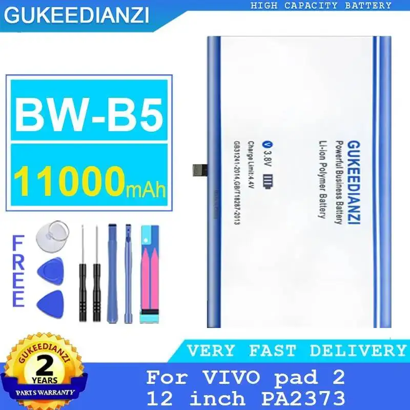11000Mah BW-B5 Long-Lasting Performance For Vivo Pad 2 12 Inch PA2373 Tablet Battery