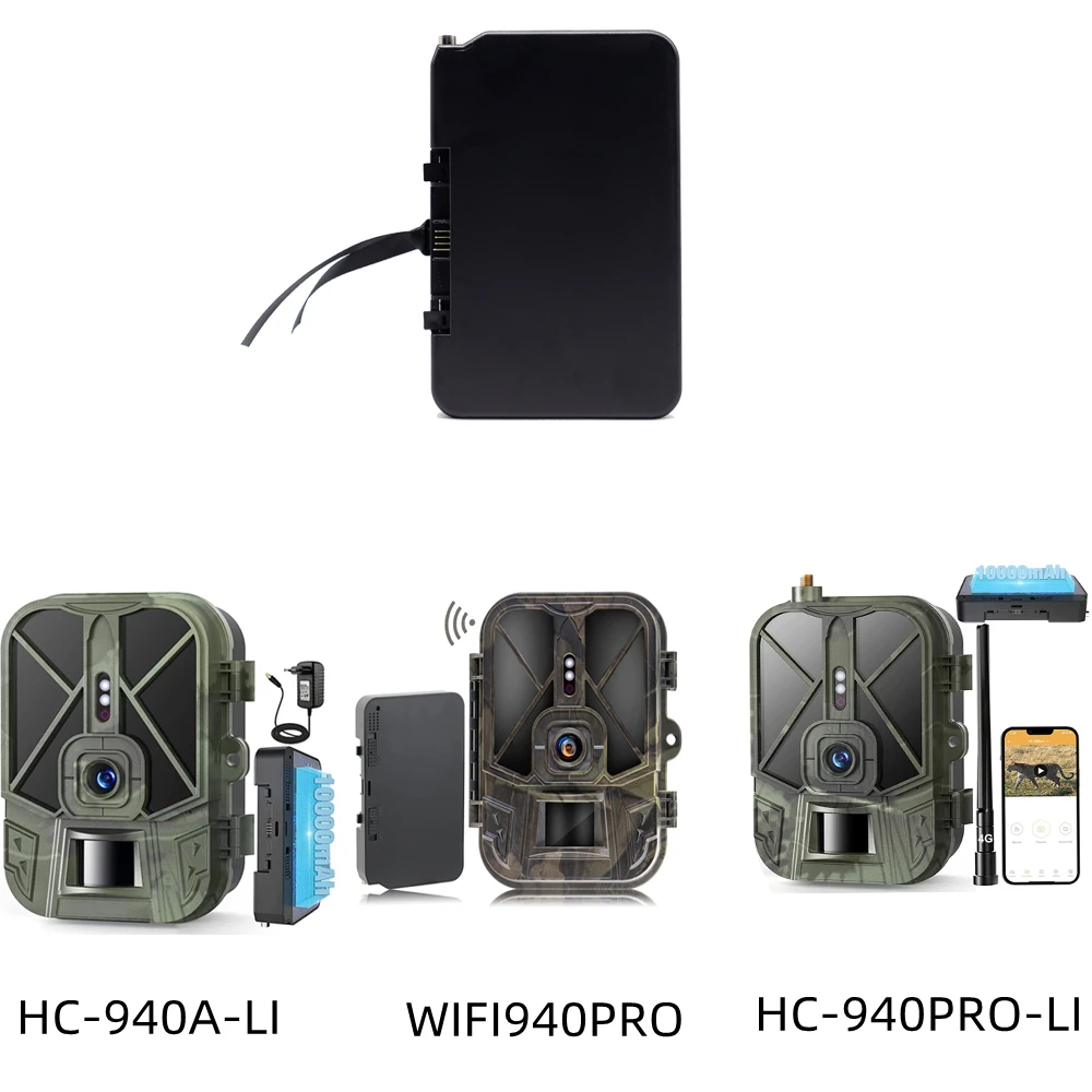 The lithium battery used for outdoor hunting cameras is 10000 mAh with long standby time suitable for the HC-940 series