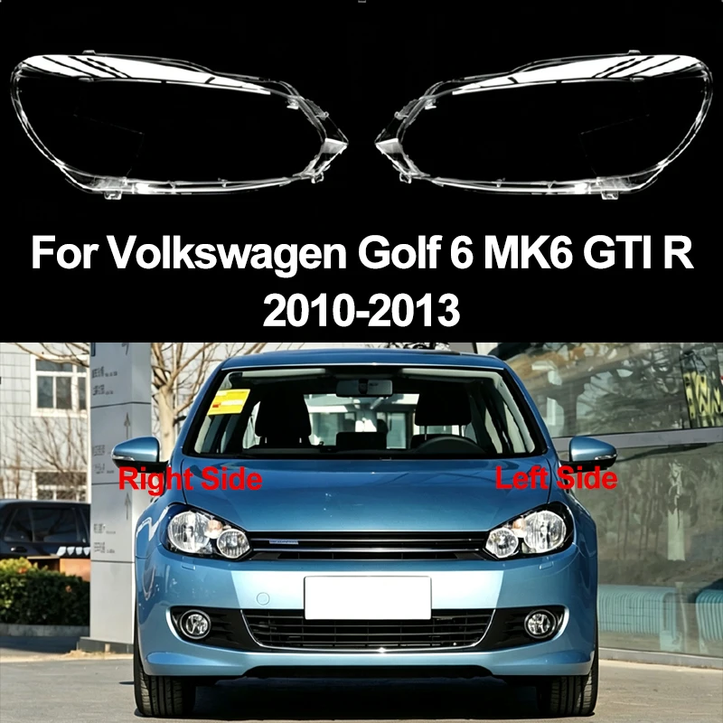 For Volkswagen VW Golf 6 MK6 GTI R 2010 2011 2012 2013 Front Headlight Lens Covers Headlamp Shell Clear Lampshade Car Accessory
