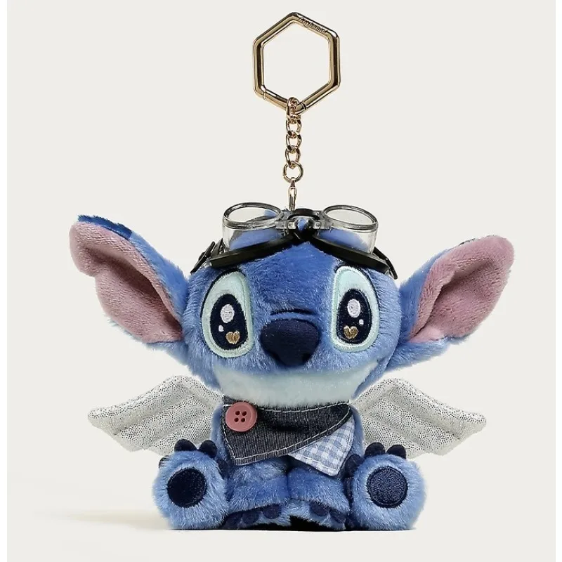 

Disney Stitch Plush Toy Keychain Cartoon Cute Naughty Ghost Doll Backpack Pendant Children's Gift Women's Bag Accessories