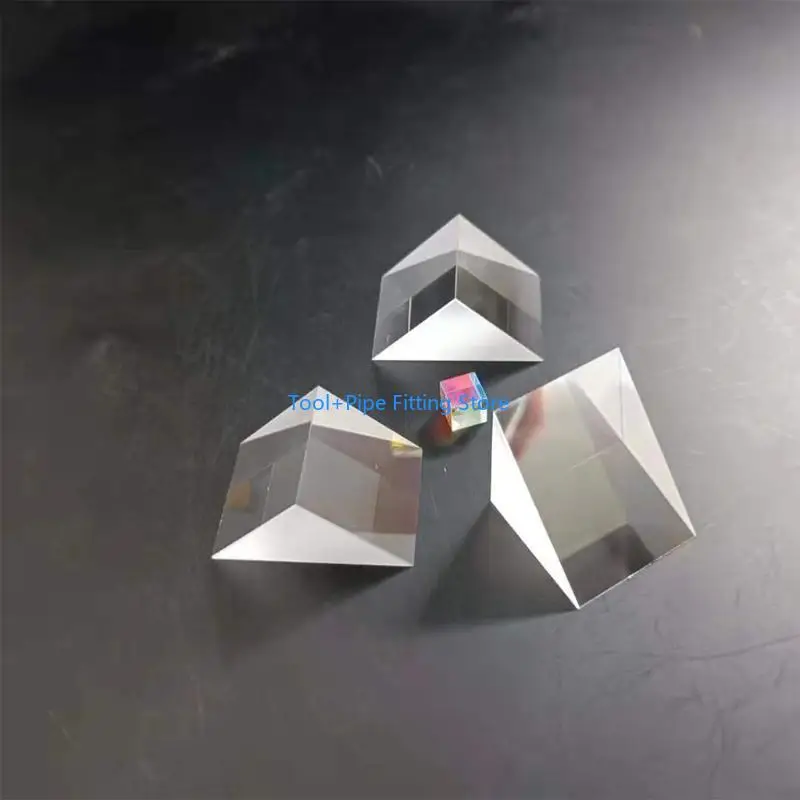 F92B Optics Experied Glass Triangular Prism Physics Teaching Light Spectrum Tool