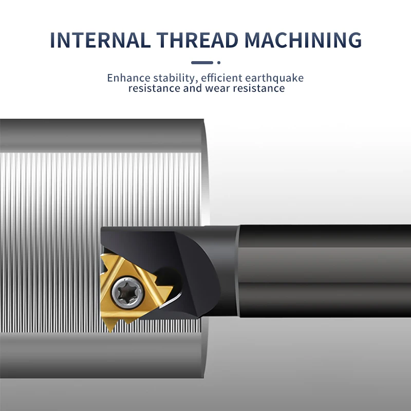 Ferramenta de torneamento de rosca interna, Inserção de carboneto, CNC SNR Lathe Cutter Bar, SNR L0010K11 SNR L0016Q16 SNR0020R22 SNR0025S22, 16IR