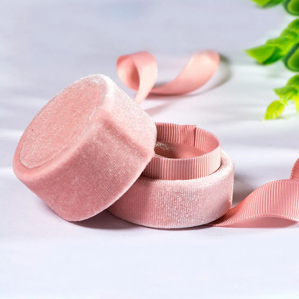 Bonito colar artesanal anel de noivado de casamento veludo acessórios de moda exibe caixa de jóias exibição de jóias