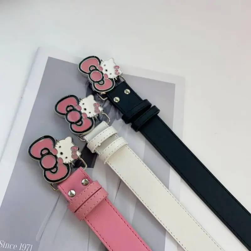 حزام معدني Miniso-Kawaii للفتيات ، Hello Kitty ، حزام جينز كرتوني ، Kuromi ، لطيف ، إكسسوارات زخرفية ، أسلوب جديد ، موضة ساخنة