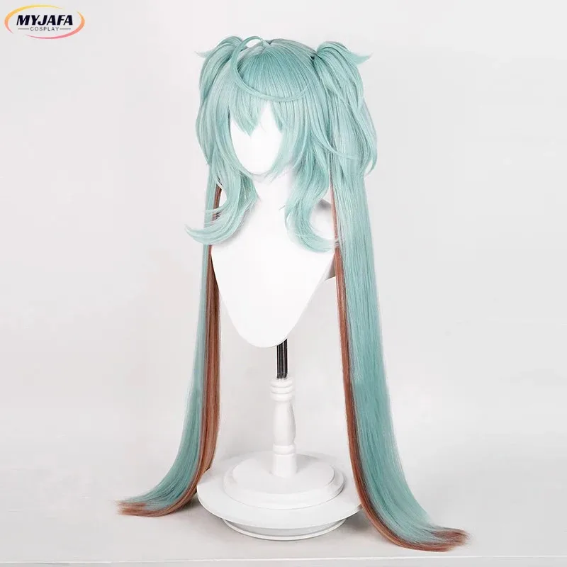 

aaa12 3Miku Rascal Косплей Маленький Дьявол Длинный Голубой С Хвостиками Термостойкие Синтетические Волосы Хэллоуин Аниме Парики + Парик Ca