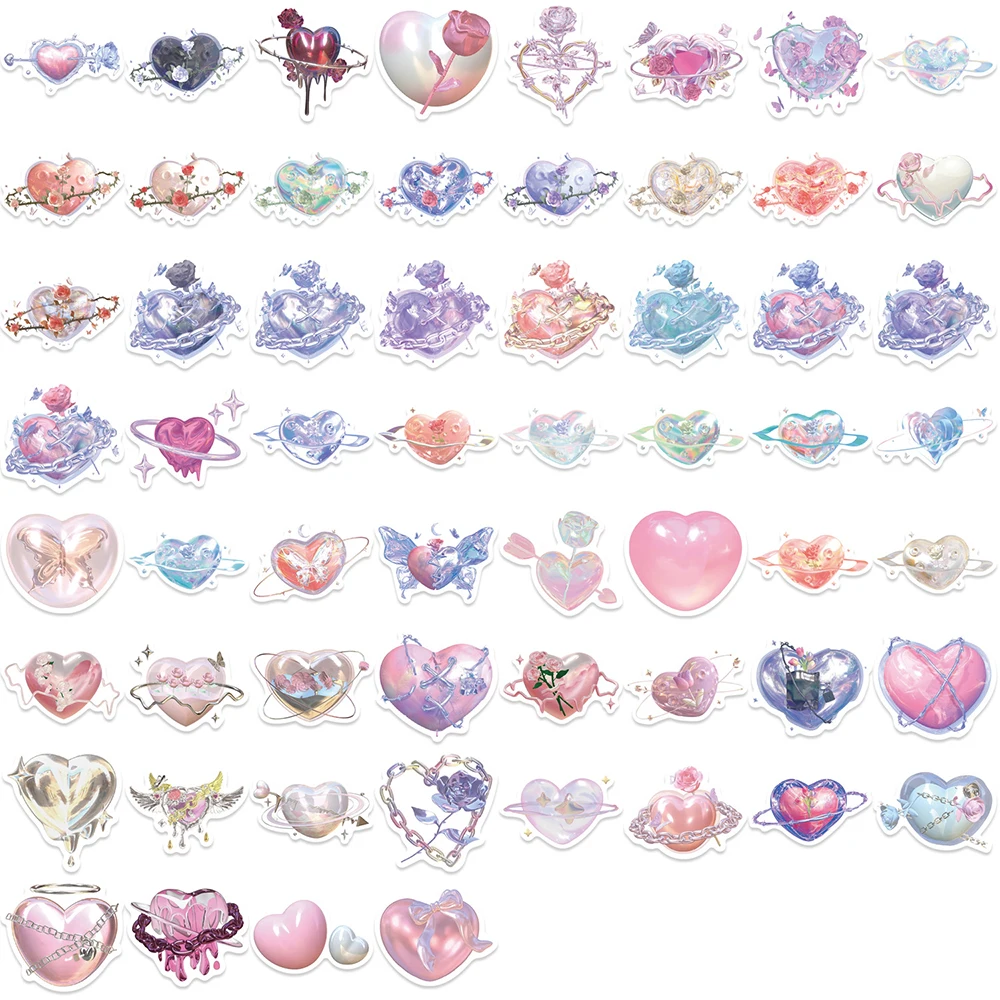 10/30/60 قطعة لطيف الكرتون كريستال الحب الكتابة على الجدران ملصقات Ins نمط لاصقة تزيين حقيبة الكمبيوتر المحمول الهاتف الغيتار الشارات التعبئة