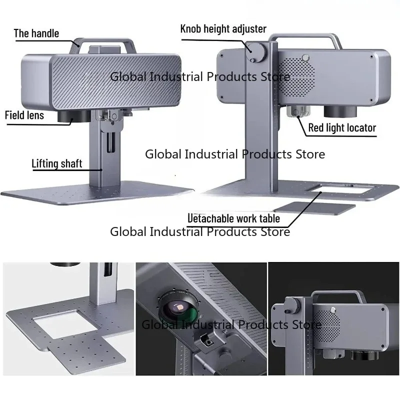 

M4 Fiber Laser Engraver High Speed 12000mm/S Desktop Marking Machine 70x70mm Engraving Area for Metal Plastic Leather