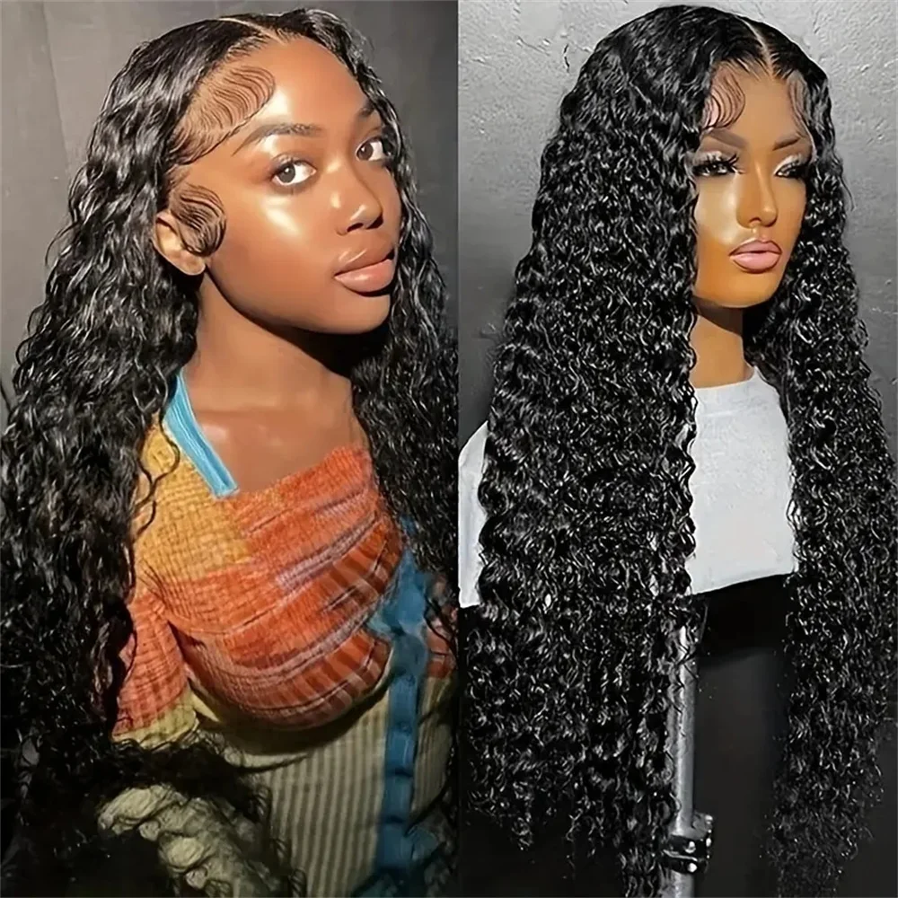 

13x4 Deep Wave Lace Front Wigs Transparent 13X6 HD Lace Frontal Curly Human Brazilian Hair Wig For Women Pre Plucked