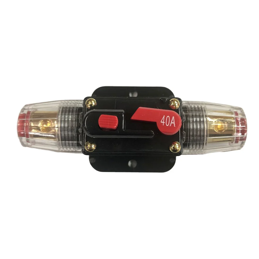 

40a Waterproof Circuit Breaker Reset Fuse Holder Unique Push Button Kill Audio Marine Bike Inverter Protection Device