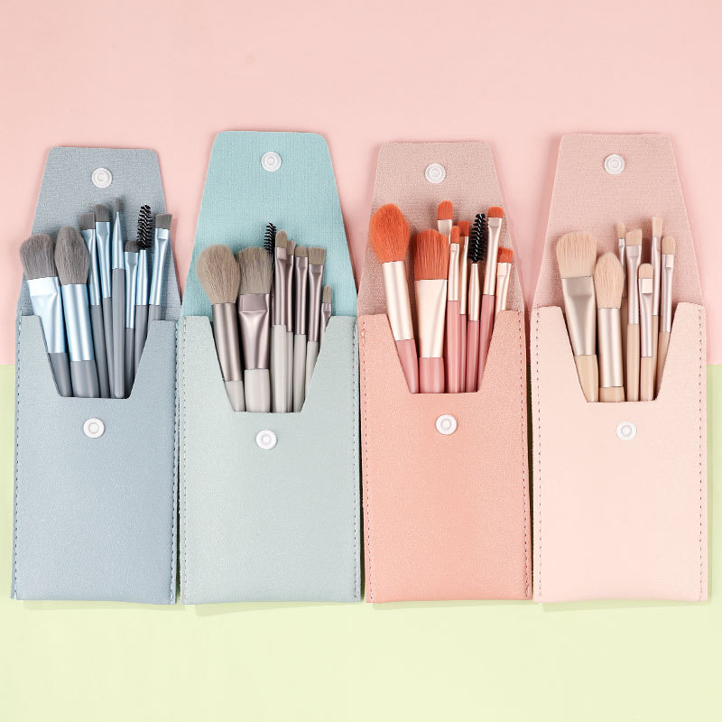  Mini Makeup Brush 8Pcs Set Soft Fluffy Makeup Brushes Foundation Powder Eyeshadow Brush Portable Travel Makeup Kit Beginner Tool 