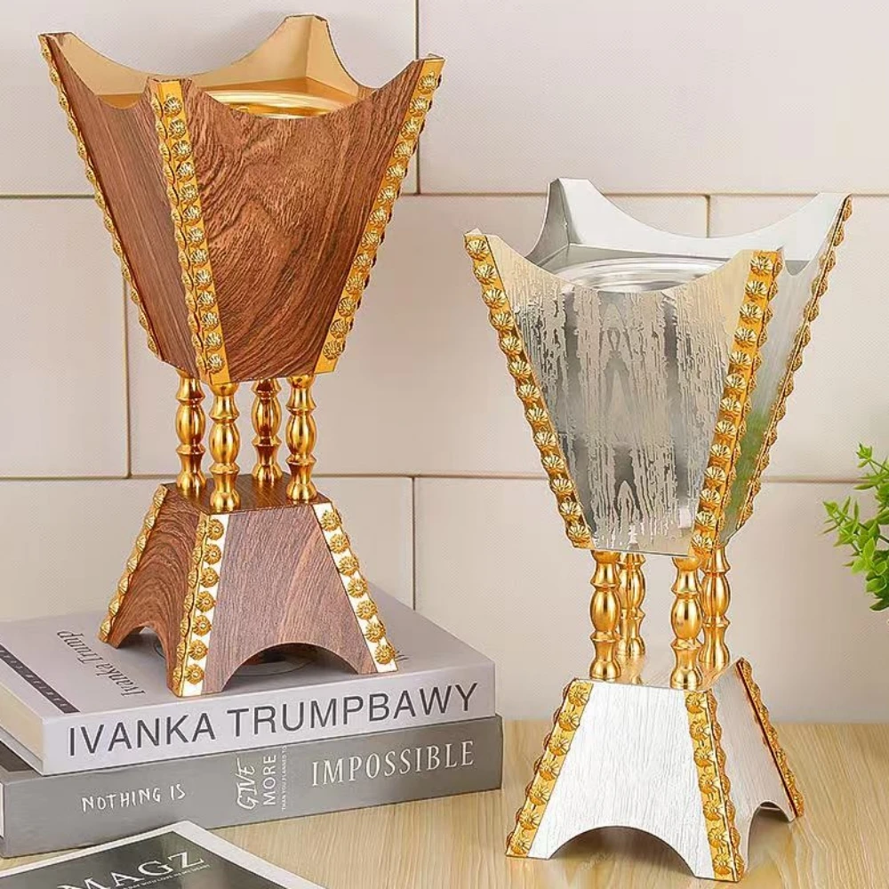 

Middle East New European-Style Luxury Zinc Alloy Incense Burner with Four Corners Classic Vintage Home Decor Incense Burner