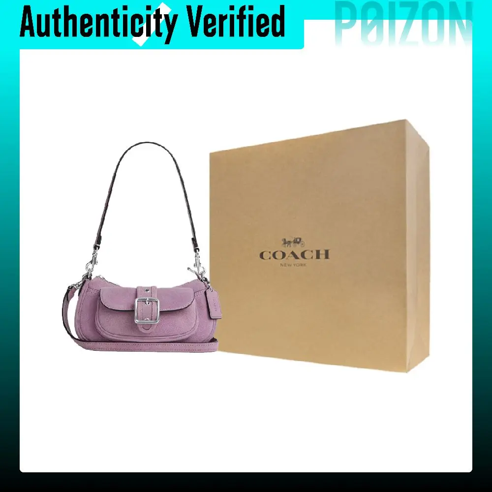 COACH Ashton Suede With Smooth Leather Shoulder Bags Mini Women's Light Purple CDB12-SVIZ