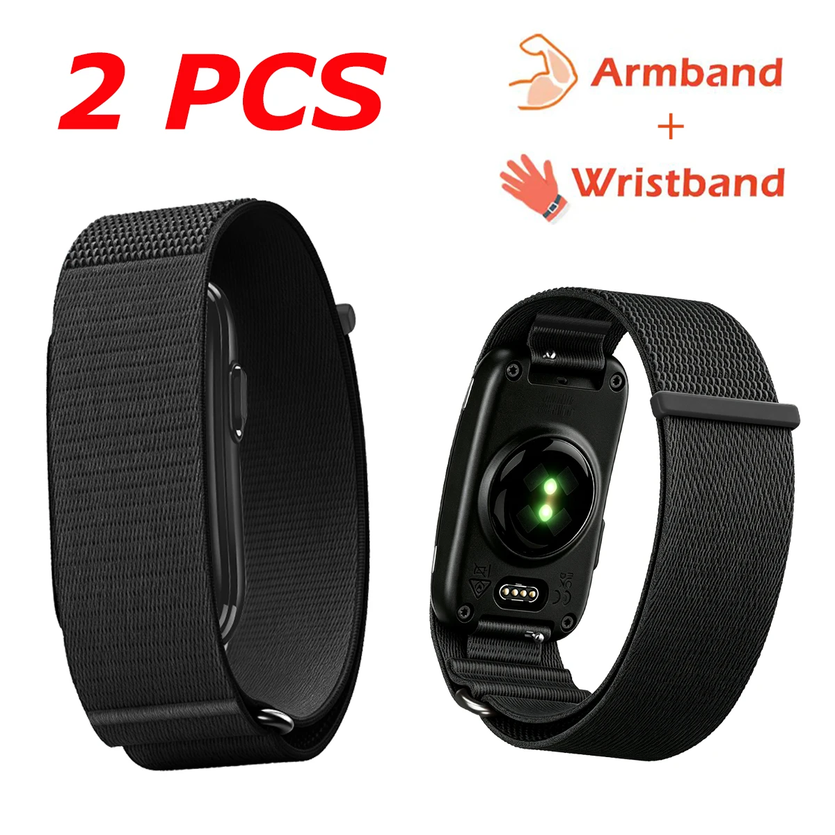 Für Garmin CIRQA Smart Band Bizeps-Armband Sport Fitness Tracker Nylon Gewebtes Atmungsaktives Uhrenarmband Verstellbarer Handgelenkschlaufenriemen