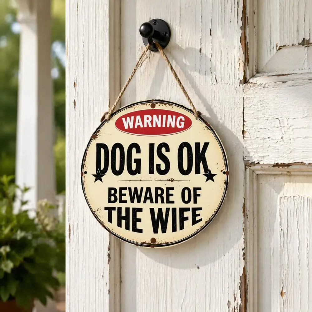 Patio Entrance Decorations Wooden Hanging Ornaments Funny Wooden Hanging Sign for Front Door Retro Distressed Wall Decor Plaque