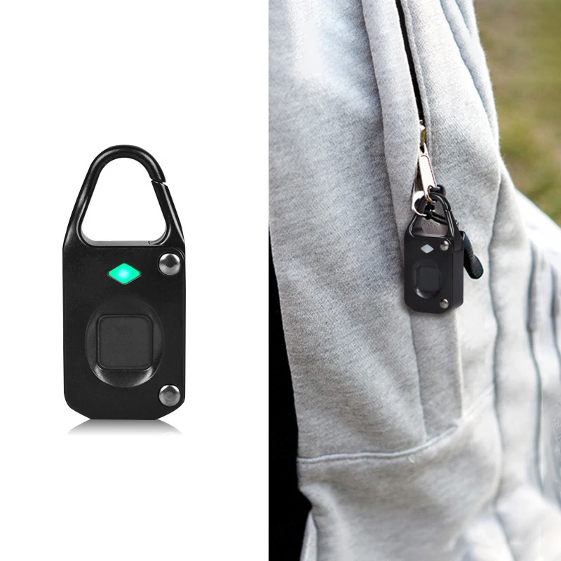 Tuya Bluetooth Mini Fingerprint Smart Padlock Keyless Anti-theft Luggage Case Lock For Gym Backpack Battery Padlock gallery 4