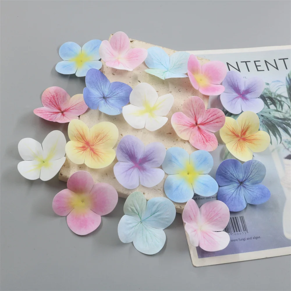 

500Pcs 3D Printing Simulation of Embroidered Ball Petals DIY Handmade Hairpin Flower Headwear Clothing Materials Home Decoration