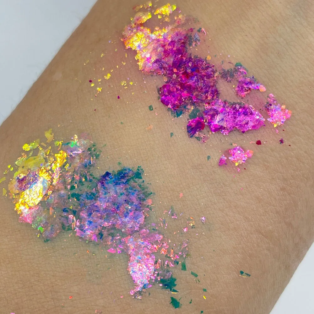 4 colori Aurora Chameleon Opal polvere per unghie guscio al Neon sirena specchio magico fiocchi per unghie unghie cambia colore Decor pigmento in polvere