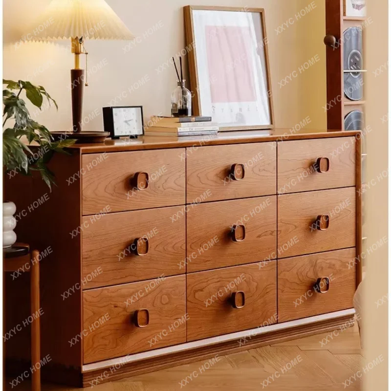 sugar cube five-bucket/nine-bucket cabinet cherry wood antique bedroom living room locker