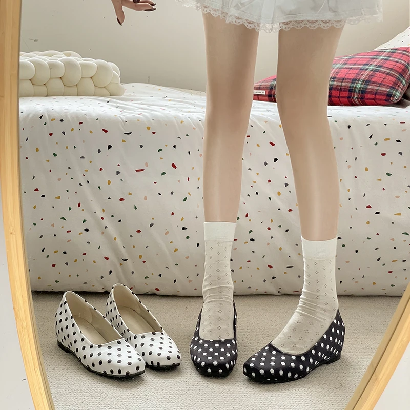 Retro Women's Mary Jane Shoes Exquisite Square Head Casual Shoes for Woman Fashion Flat Ballet Shoe Designer Shoes Zapatos Mujer 6