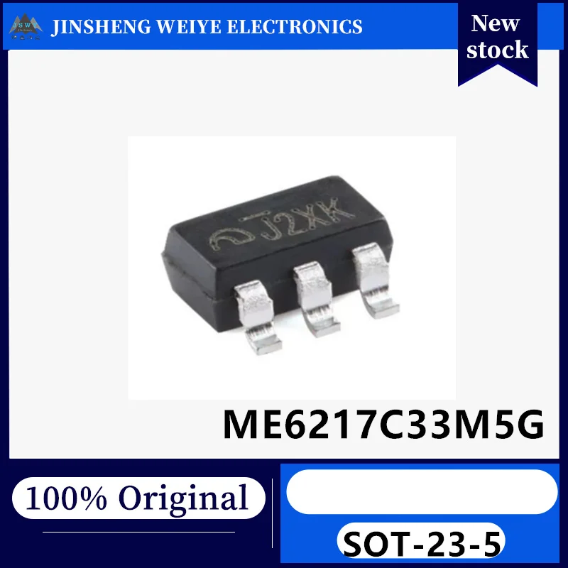 (100/500 Pieces) Original ME6217C33M5G SOT-23-5 3.3V 800mA High PSRR Low Dropout LDO Linear Regulator Brand New Original