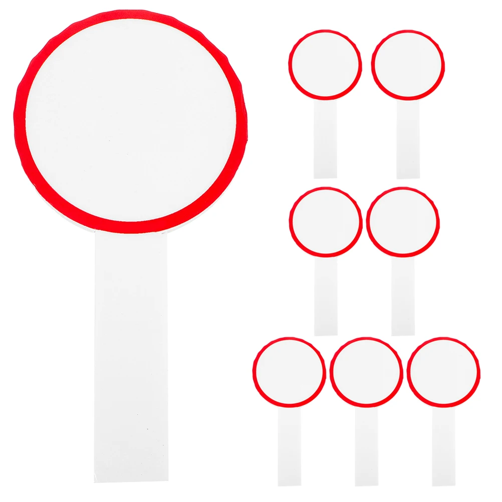8 Pcs Scoreboard Dry Erase Answer Paddles Handheld Raise Sign Paddle. Plastic Whiteboard Student Word Mini