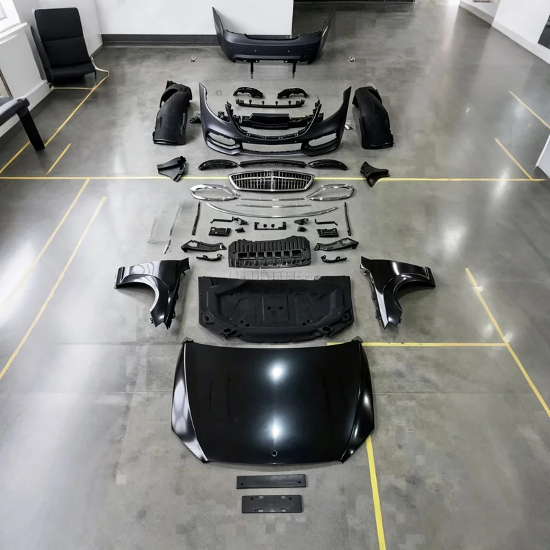 High Quality Upgrade Style Body Kit For S-Class W221 To W222 Non-Cutting Conversion Tuning Parts