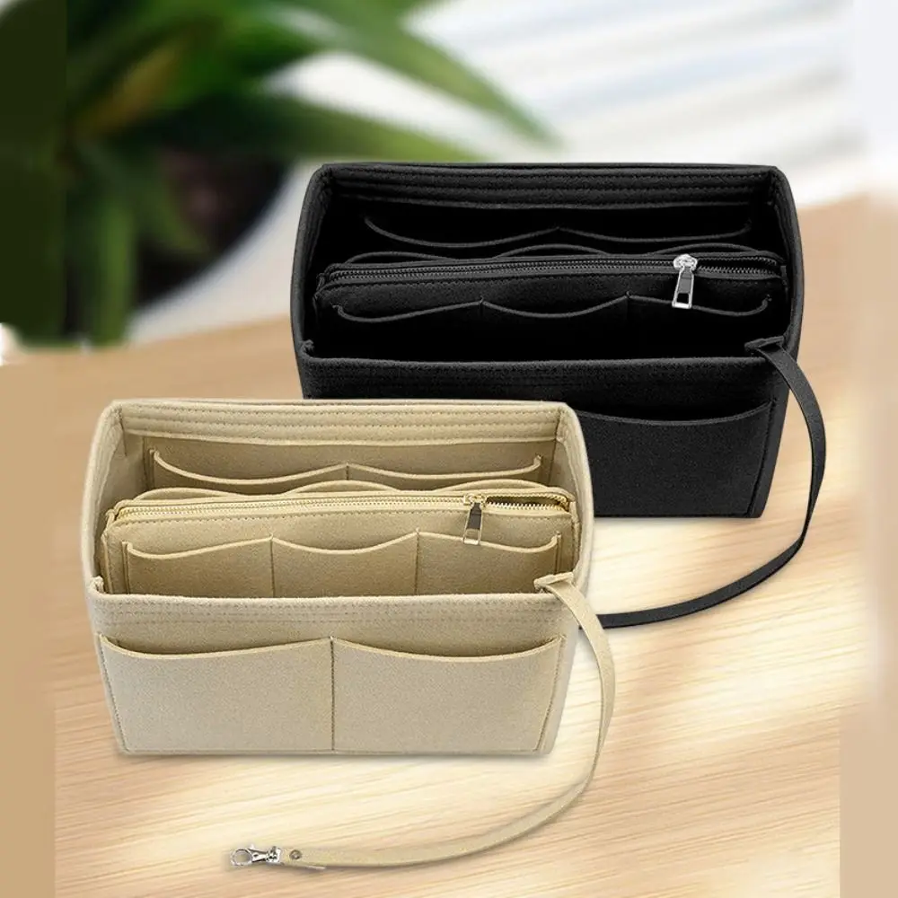 حقيبة يد خفيفة الوزن، حقيبة تخزين لتنظيم مستحضرات التجميل، حقيبة مكياج عصرية بلون سادة #3