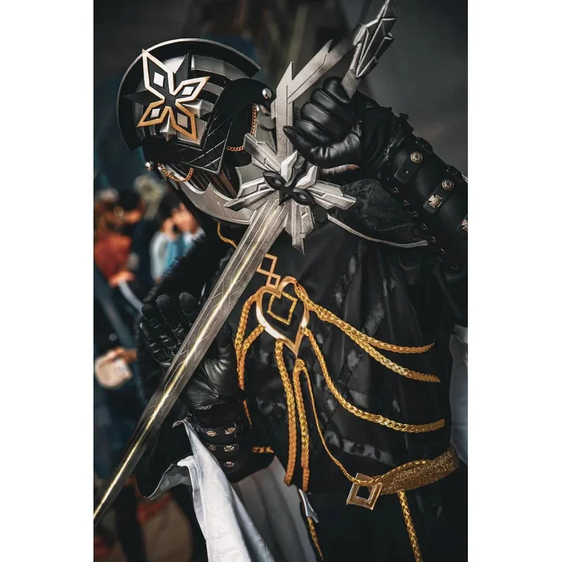 

25COSEleven Fatui Harbingers The Captain Capitano Cospaly Helmet EVA Mask Game Genshin Impact Halloween Costume Accessory Prop