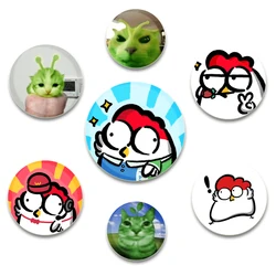 58/44/32mm Anime Cute Cat Tinplate Soft Button Pins Cartoon Funny Icon Brooch Clothes Decoration Creative Badge Lapel Pin Gifts