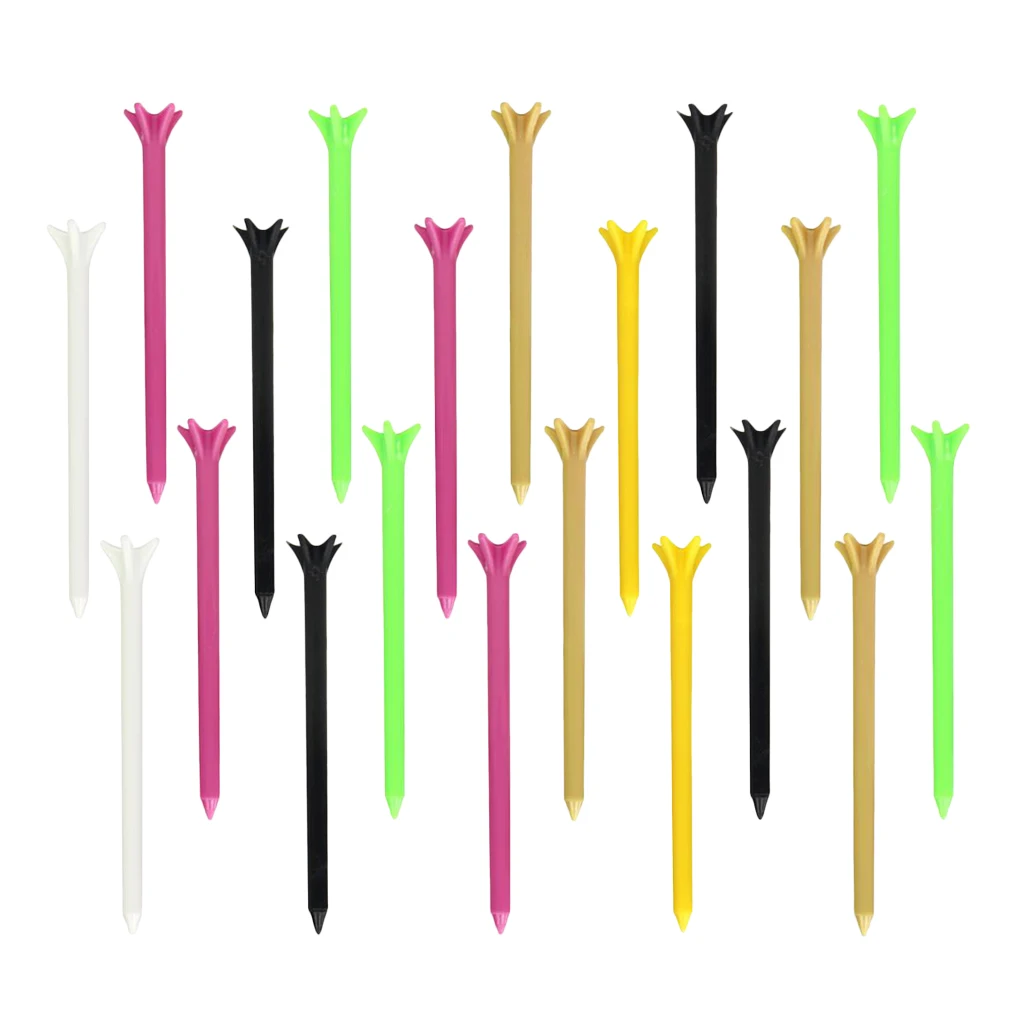 20pcs PE Plastic Golf Claw 3mm Crown Tee Replacement Club Supplies