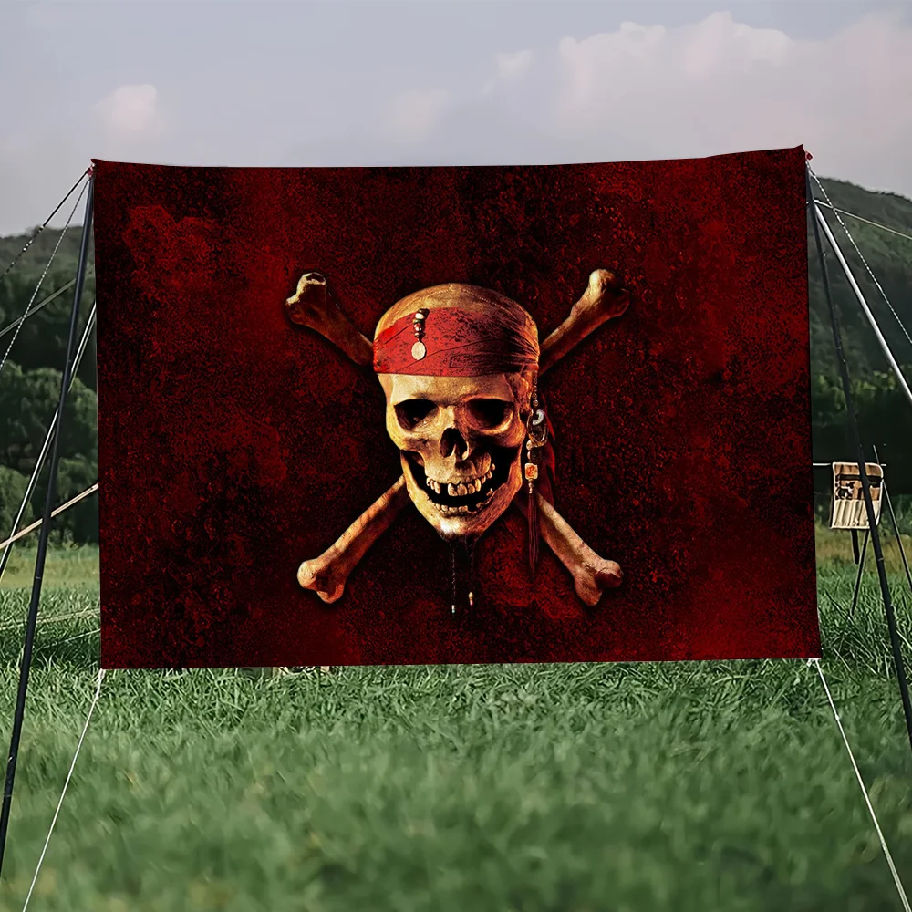 قراصنة C-الكاريبي في العالم نهاية العلم الديكور في الهواء الطلق نزهة حفلة الفن معلقة المنزل التخييم لافتة الحفلات أفضل الأسعار #5