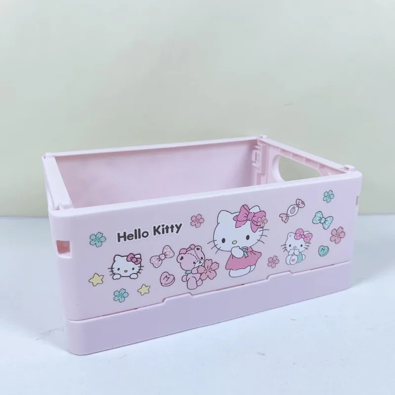 

Cute Hello Kitty Storage Box Cartoon Anime Kt Women Foldable Portable Desktop Decoration Item Classification Girl Gift Wholesale