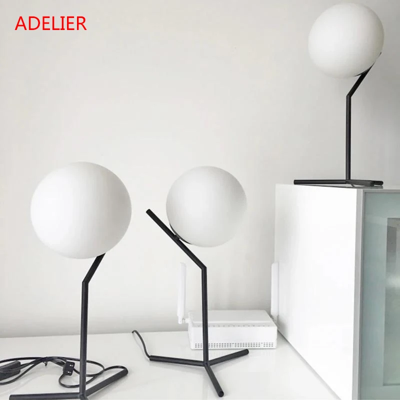 Modern Glass Ball table lamps Gold Nordic Simple Bedroom Bedside Reading Desk Lamp Home Decor E14 LED Table Light Lamparas