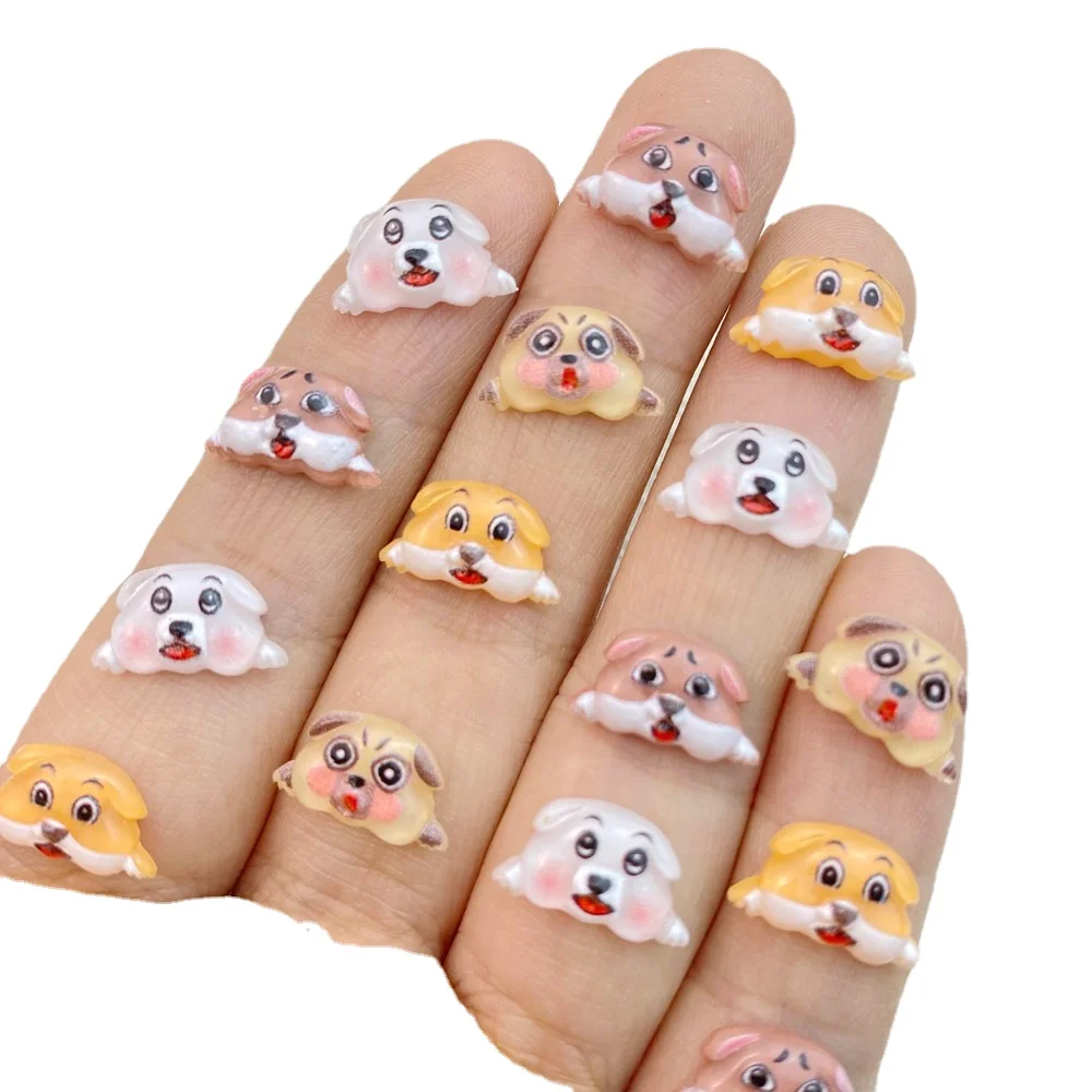 50Pcs New Cartoon puppy nail art accessories cute three-dimensional Super Cute High Face Value Nail Decoration