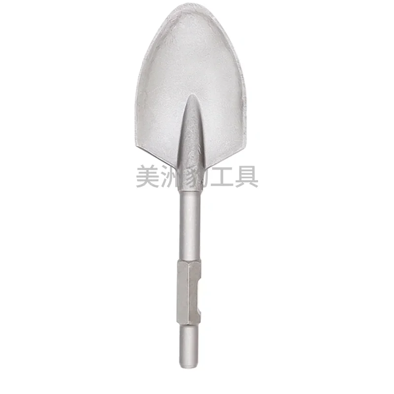 65A large electric pick steel shovel hexagonal peach heart shovel widened flat shovel 95 digging chisel pickaxe digging pit