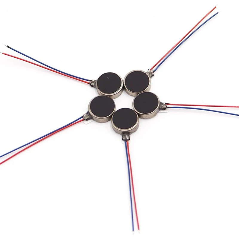 5PCS 1027 Mini Vibration Motors DC 3V 12000rpm Flat Coin Button-Type Micro DC Vibrating Motor For Mobile Cell Phone Pager