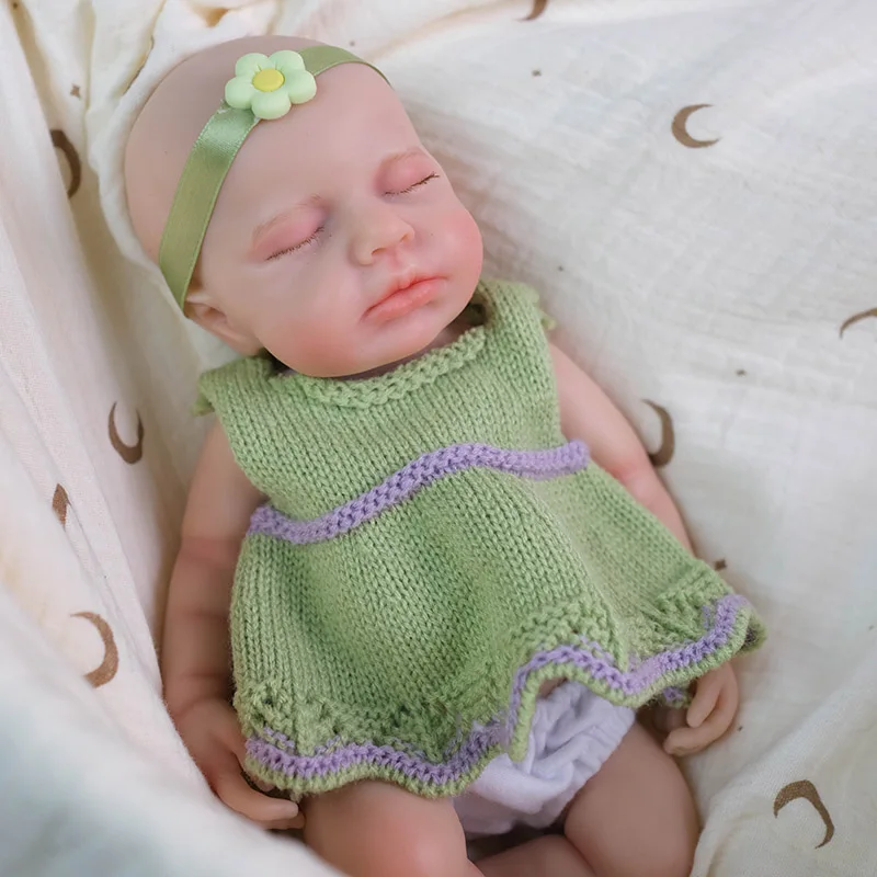 Muñeca Reborn impermeable de 30cm, muñeca de silicona de cuerpo completo Loulou, juguete para niña