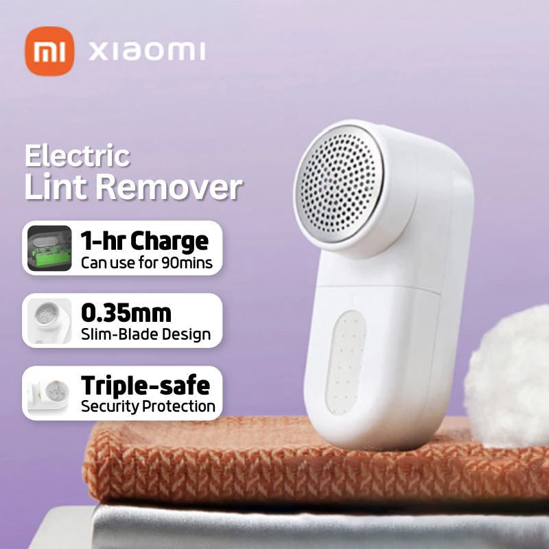 Xiaomi Mijia Mini USB Lint Remover 0.35mm Micro Arc Shaving Mesh Fuzz Trimmer 1300mAh Electric Clothes Sweater Fabric Shaver