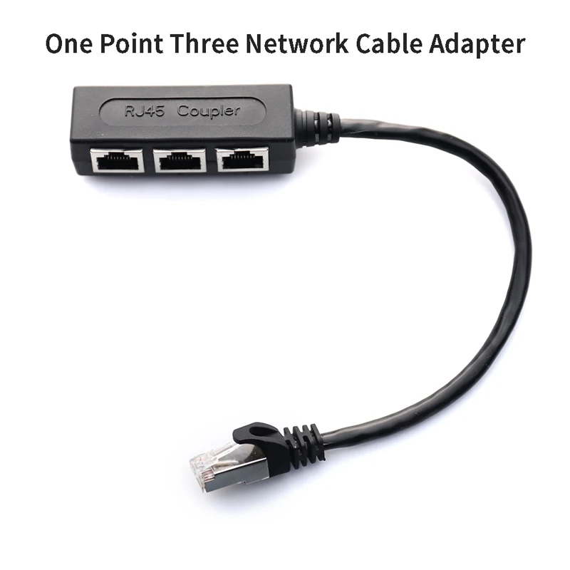 RJ45 Splitter LAN Ethernet Network RJ45 Connector Splitter Adapter Cable For PC Networking Extension 1 Male To 3 Female Cable