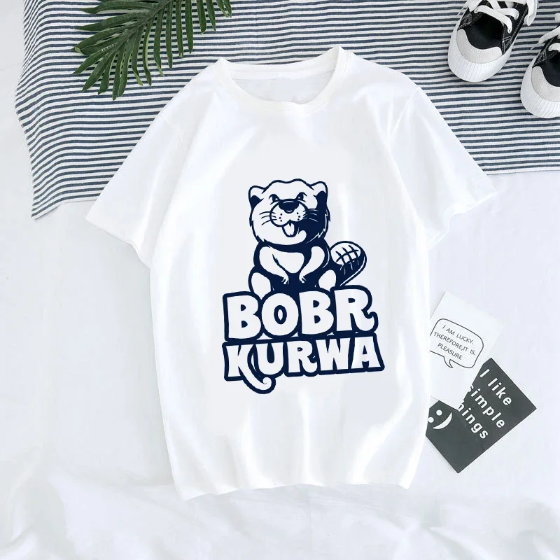 Men Women Fashion T-shirt 90s Cartoon Bobr Kurwa Grunge Tshirt Funny Kurwa Bober Mange T Shirt Harajuku Y2k Tees Tops Clothes