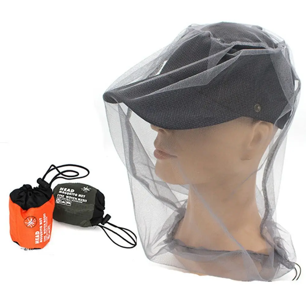 Protector facial para la cabeza, mosquitera a prueba de abejas, transpirable, antiinsectos, a prueba de mordeduras, cómodo sombrero de pesca de malla, Camping y senderismo